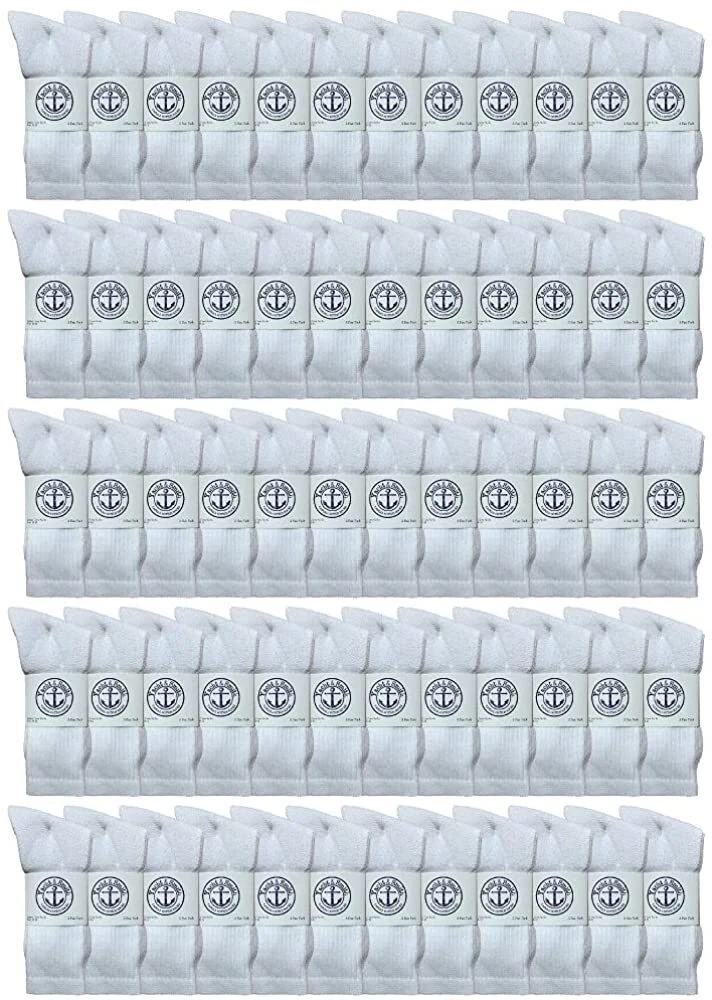 60 PK Mens Wholesale Cotton Socks,Sport Socks Shoe 8-12 (White) -Mens Crew Socks
Opens in a new wind