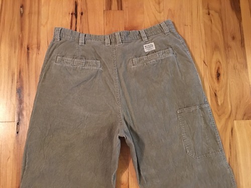 COLUMBIA Corduroy Brown Outdoor Pants Utility Work Pocket Mens Size 38W x 30L VG - Picture 12 of 12