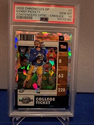Panini Chronicles Draft Picks Football 2022 Kenny Pickett Eagles /11 PSA 10 NFL 