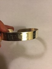 925 Sterling Siler Cuff Bracelet with Interesting Designs