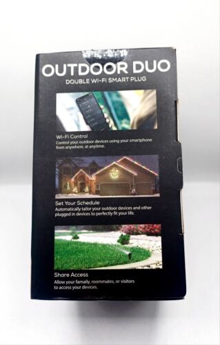 Geeni Outdoor Duo Wi-Fi Smart Plug, wetterfest, Sprachsteuerung (2er-Pack) - Bild 2 von 12