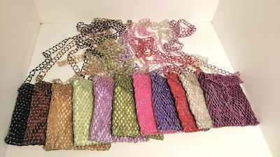 Handgefertigte Bugle Glasperlen gefütterte Umhängetasche Mini Handtasche