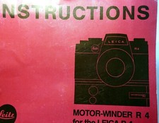 Leica R4 Motor-winder R-4 instruction Guide Book manual EN English