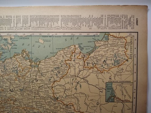 1929 Vintage GERMANY Atlas Map Original Antique Rand McNally Premium Atlas - Picture 5 of 7