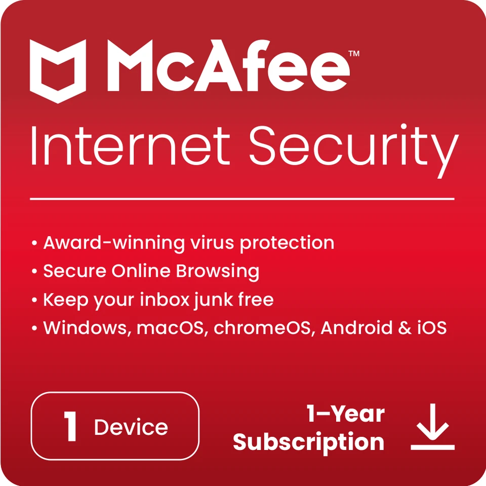 McAfee Internet Security Antivirus 2025 1 Device 1 Year Auto-Renewal - Digital - Image 2 of 4