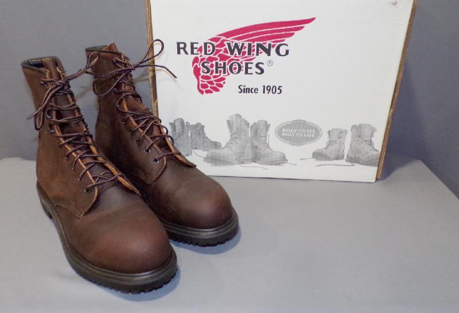 RED WING 4410 LEATHER SUPERSOLE RESISTANT STL TOE USA NEW N RED WING 4410 LEATHER SUPERSOLE RESISTANT STL TOE USA NEW N