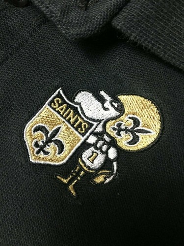 NFL New Orleans Saints Black Polo Shirt Youth X-Small 5-6 - Picture 2 of 3
