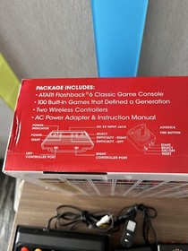 Atari Flashback 6 Classic Console 100 Built In Games 2 Controllers