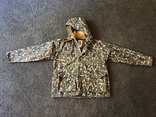 VTG Bob Allen Camo Shooting Coat W Hood L Large Zip Out Jacket 2 pc Made in USA
