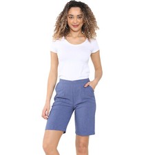 LADIES SHORTS HALF ELASTICATED WAIST WOMENS SUMMER SPORTS CASUAL BOTTOMS PANTS