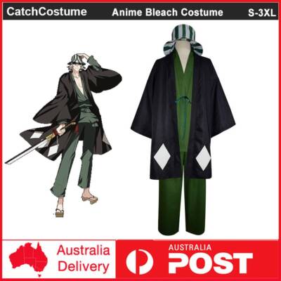 Anime Bleach Urahara Kisuke Cosplay Costume Full Set Halloween Party Outfit Suit