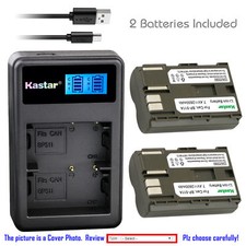 BP-511 Battery or LCD Dual Charger for Canon EOS 50D D30 D60, Kiss, Kiss Digital