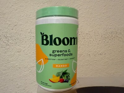 Bloom Nutrition Greens & Superfoods  Mango  25 Servings EXP 2026, 100% authentic