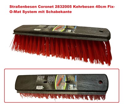 Straßenbesen Coronet 2832005 Kehrbesen 40cm Fix-O-Mat System mit Schabekante