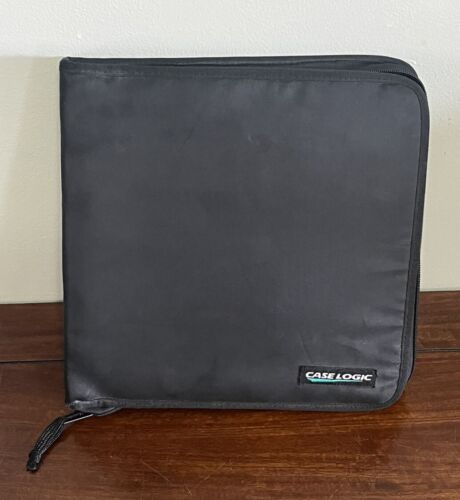 Case Logic 96 Slot CD DVD Game Disc Zip-Up Binder Storage Case Black Used