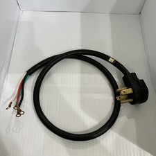 Universal 4 Prong 4 Ft. Electric Dryer Power Cord - 30 Amp Black