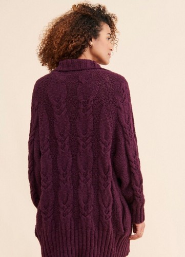 NEW FREE PEOPLE Sz XS ESPRESSO CABLE 
