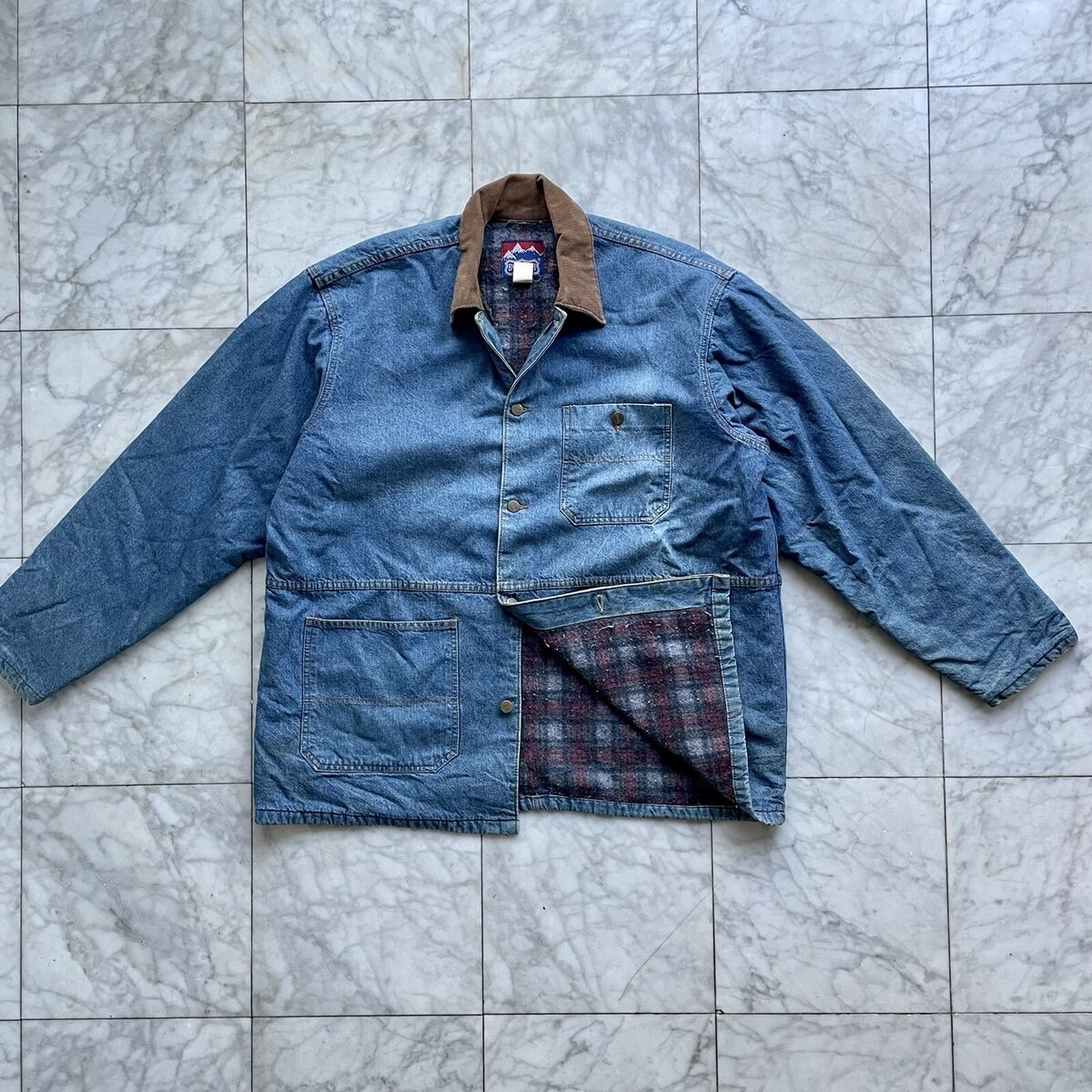 Vintage 70s Big Smith Mens 2XL Faded Blanket Lined Denim Vintage 70s Big Smith Mens 2XL Faded Blanket Lined Denim