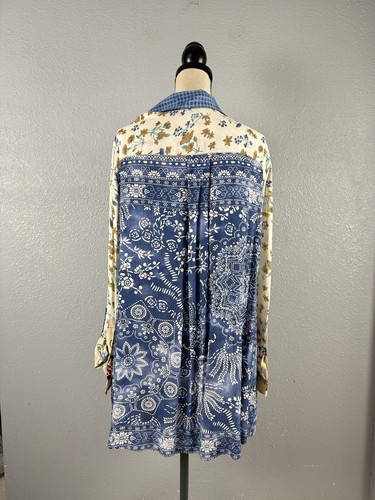 JOHN MARK NWT Artsy Boho Tunic Top Blouse Shirt Art to Wear Mixed Prints 2X NWT - Picture 3 of 8