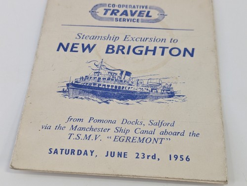 T.S.M.V. Egremont Steamship Time Table Excursion To New Brighton June 23rd 1956 - Foto 5 di 14