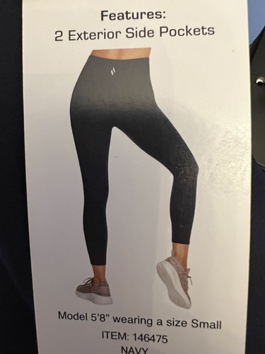 Skechers Go Walk New Women's Leggings High Waisted Activewear in NAVY - (MEDIUM) - Picture 4 of 16
