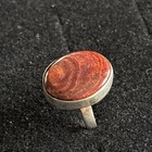 Chimney Butte Native American Sterling Silver Round Cabochon Ring Size 3.5 — photo 7
