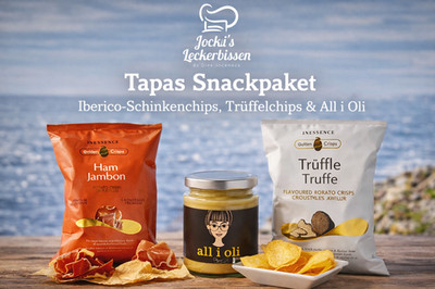 Tapas Snackpaket Feinkost Iberico Chips Trüffelchips Aioli Geschenk Set Box