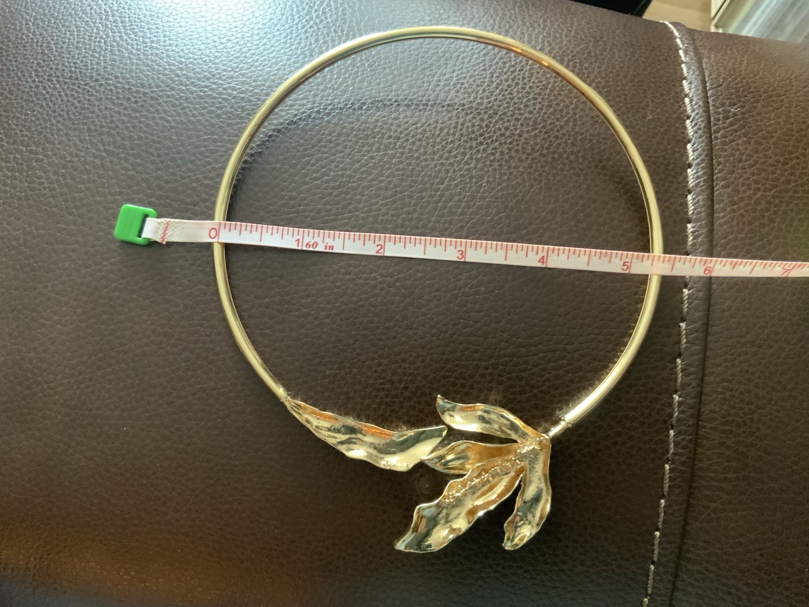 Necklace Flower Zara Choker Statement Gold Open Leaf Petal Collar Boho Maple