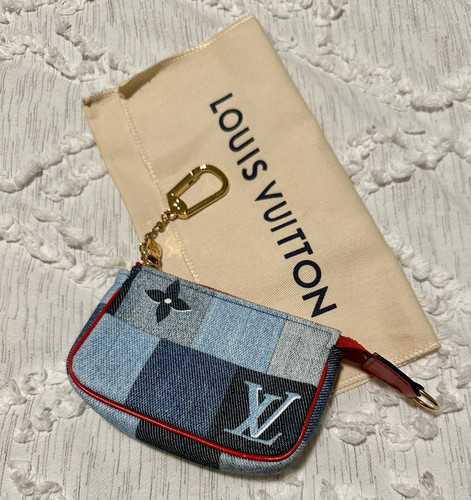 Louis Vuitton Patchwork Denim Micro Pochette Accessories Excellent/ W Dustbag - Picture 11 of 11
