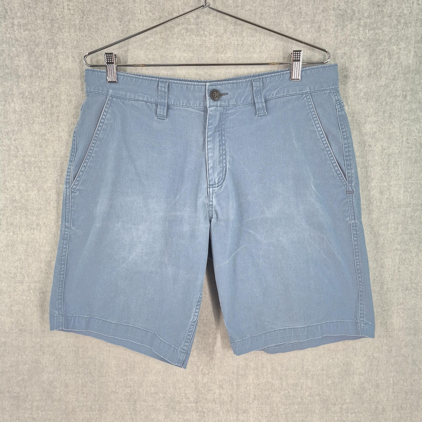 Toad&Co Shorts Men 34 Blue Mission Ridge Chino Organic Cotton Stretch Casual 9.5