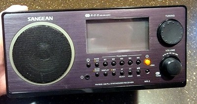Sangean WR-2 AM/FM-RDS USB Desktop Home Audio Digital Radio Black.  Works well!