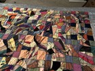 Antique Crazy Quilt  - Silk quilt vintage- Over 200 Years Old — photo 7