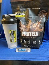 RYNO POWER Protein Powder - Chocolate - 2 lb - 20 Servings  Shaker Bottle