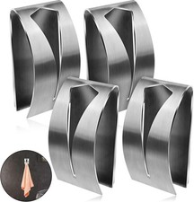 4 Pcs Self Adhesive Kitchen Towel Hook Holder,Silver