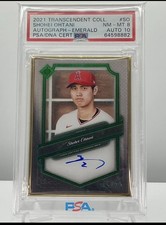 SHOHEI OHTANI 2021TOPPS TRANSCENDENT COLLECTION AUTO-EMERALD #SO AUTO PSA10!POP1