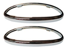 Tail Light Bezel Set - Die Cast Chrome Plated 1949 1950 Ford Car Shoebox