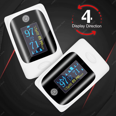 Digital Finger Pulse Oximeter Rechargeable SpO2 Blood Oxygen Monitor TFT Alarm