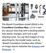 Bissell 2554A CrossWave Cordless Max- All in one Multi surface cleaner-GRADE A
