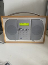 Pure Evoke-2 DAB Digital AM/FM Radio Portable Stereo Wooden Finish UK SELLER