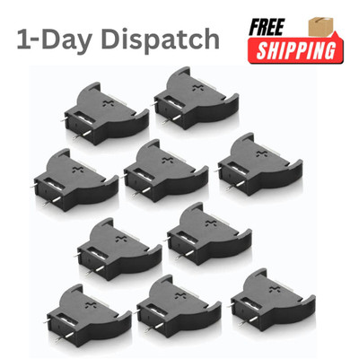 CR2032 Battery Holder Coin Cell Socket 3 Pin Solder Mount 10Pcs