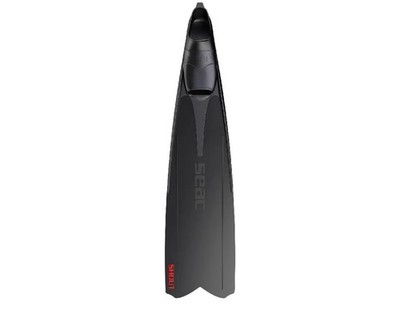 Seac Shout, Long Fins Scuba Diving, Spearfishing and Freediving, Black, 9.5-10