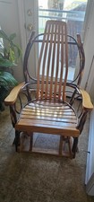 Traditional Amish Hickory Cabin Rocking Chair Rustic Country Handcrafted