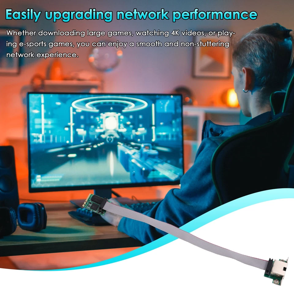 M.2 A+E KEY 5Gbps Gigabit Ethernet Card RTL8126 Chip Supports PXE Diskless3341 - Image 3 of 4