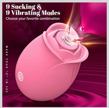 Vibrador de succi n de juguete sexual de rosas, juguetes sexuales para mujeres