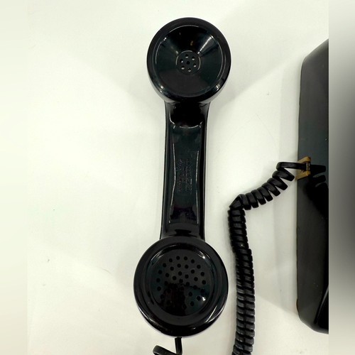 Ancien système de cloche téléphonique à cadran rotatif MCM noir - Photo 4/12