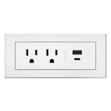 Legrand Wiremold RDZCWH10 radiant Furniture Power Center with USB, Recessed P...