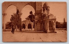 1921 Jerusalem Palestine Jamal Bros Cadi Burhan-ed-din's Pulpit RPC Postcard