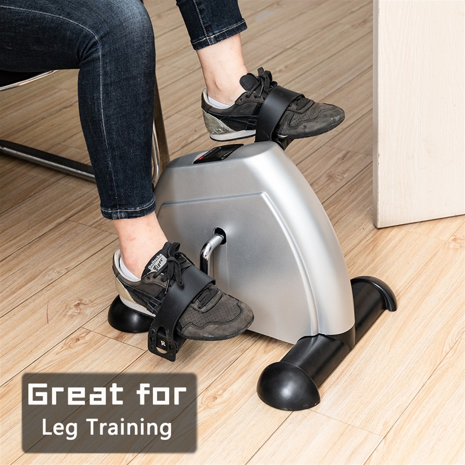 Mini Exercise Bike Under Desk Pedal Exerciser Cycle Arm Leg Peddler LCD Display