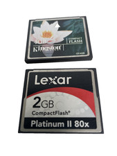 Lexar 2GB Platinum II 2 GB 80X Compact Flash Card  Kingston 4GB Compact Flash