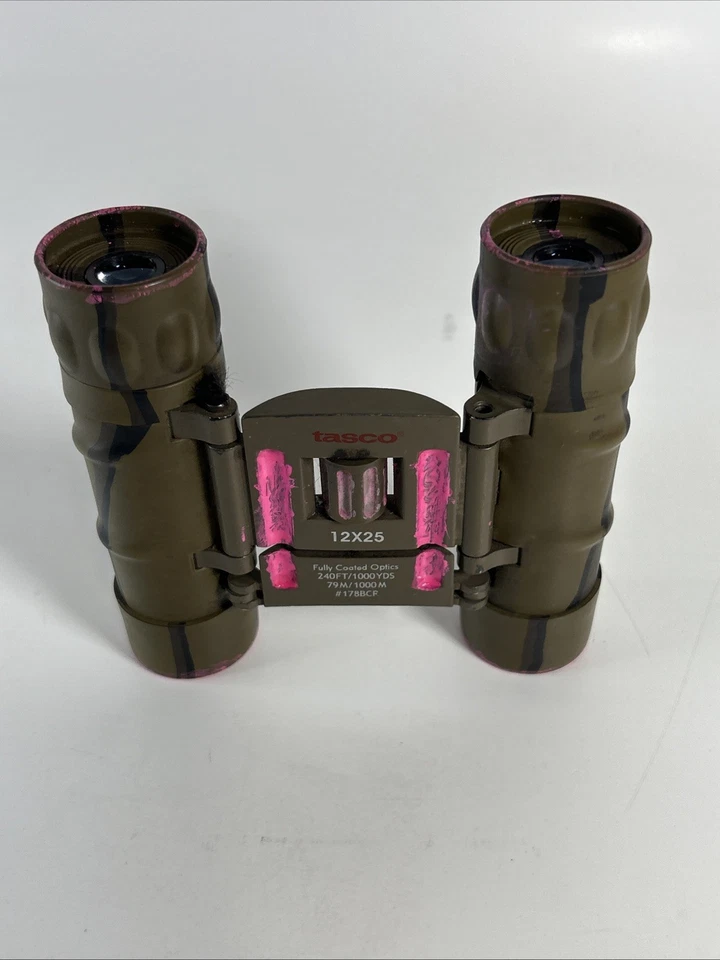 Tasco camo binoculars 12x25 Model 178BCR Fully coated optics -240ft/1000yds - Image 2 of 4